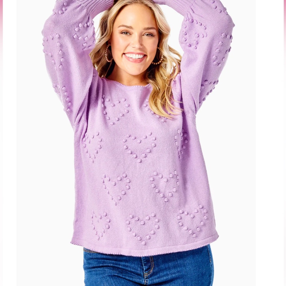 Lilly Pulitzer Kippa heart sweater - Picture 5 of 14